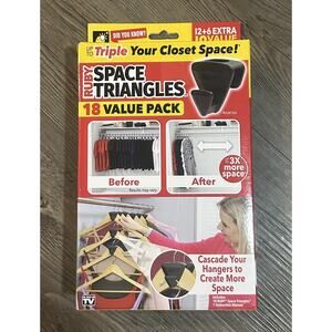 Ruby Space Triangles Closet Organizer 18PK Hanger Cascading Hooks As Seen on TV